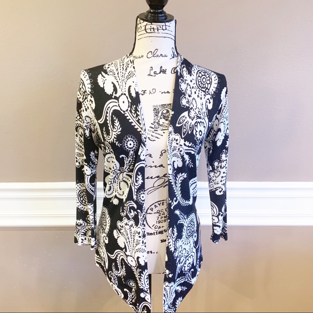 Cache Open Front Cardigan, Size Small - image 1